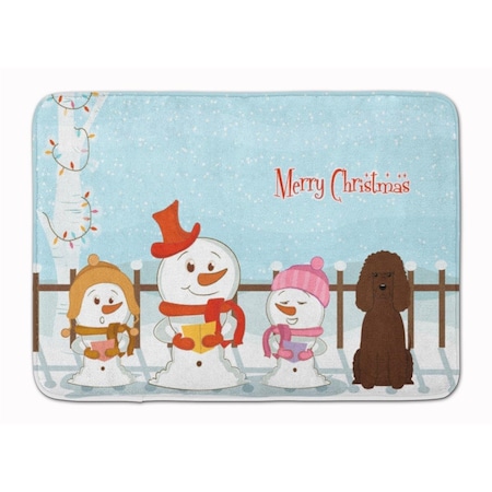 Carolines Treasures Merry Christmas Irish Water Spaniel Machine Washable Memory Foam Mat BB2394RUG